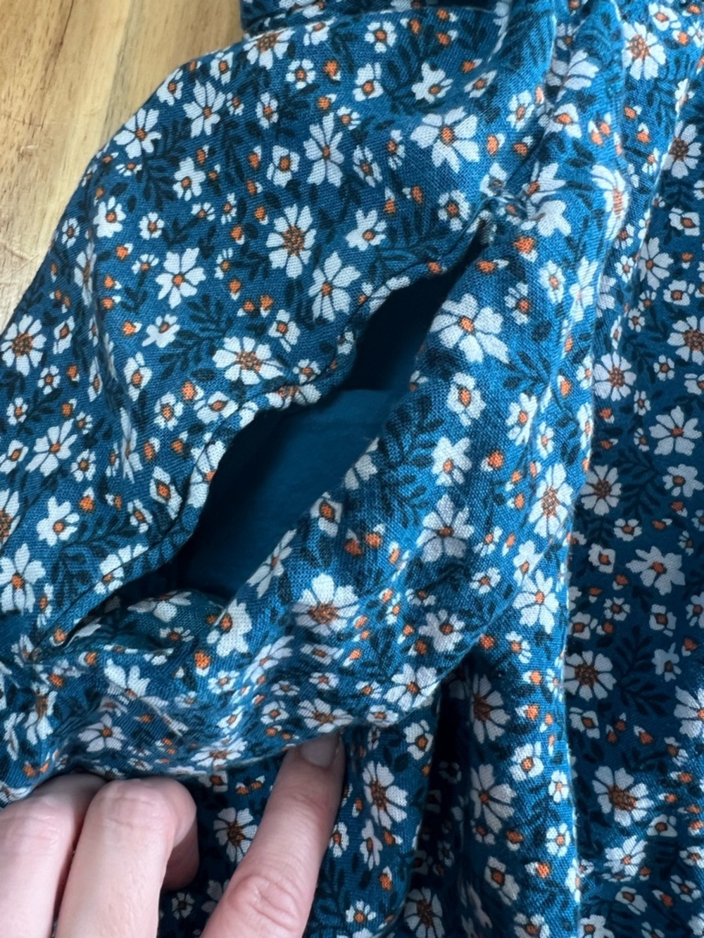 DIP Women’s 2X Blue Floral Tiered Sundress Boho Cottagecore - Picture 7 of 7